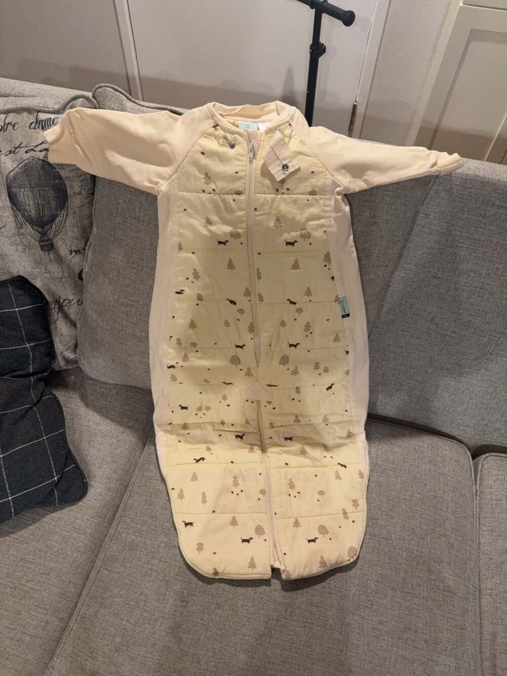 NEW ergoPouch Sleep Suit Bag 2.5 TOG Yellow Dog Print